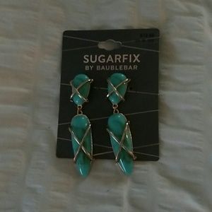 Turquoise statement earrings